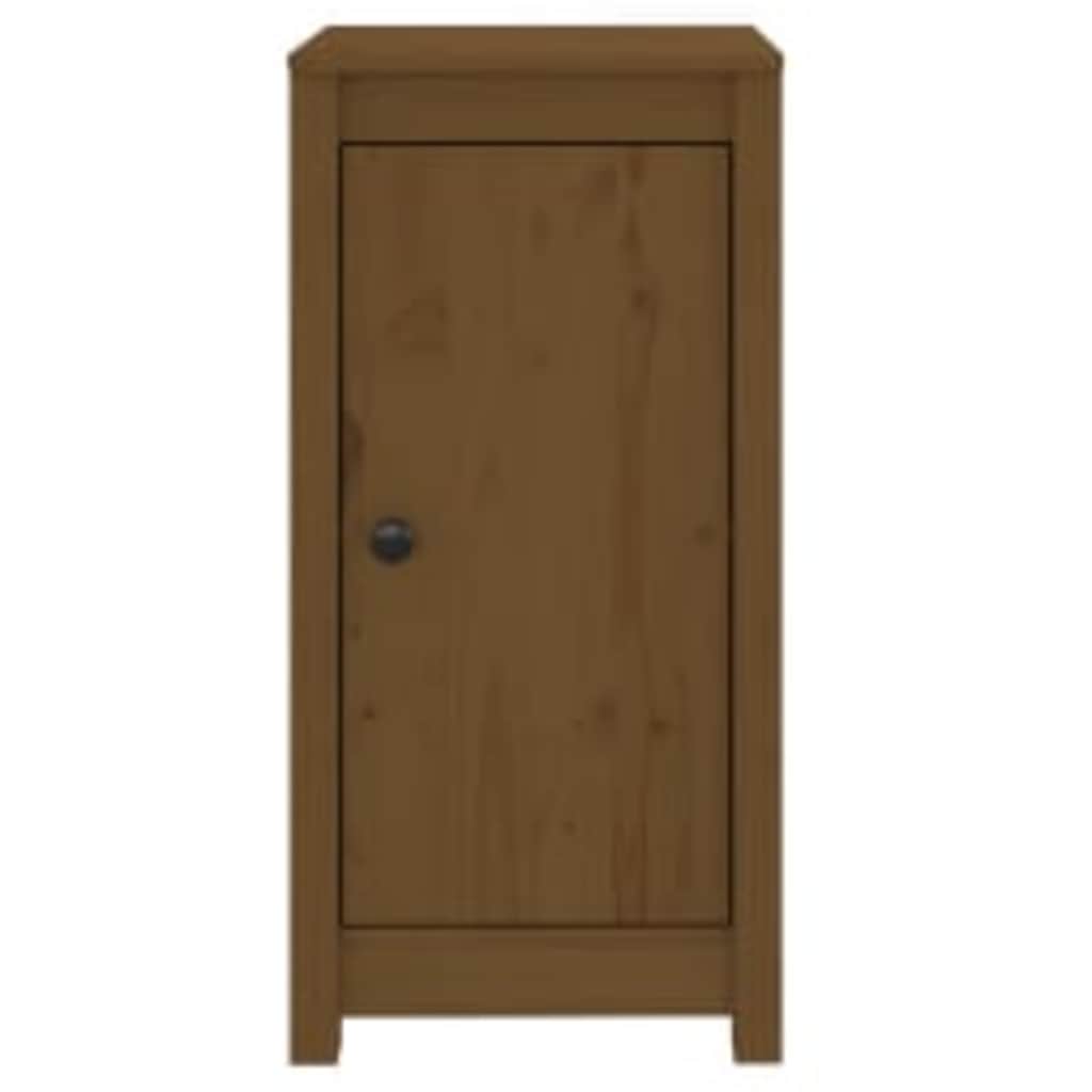 skænk 39x35x80 cm massivt fyrretræ gyldenbrun