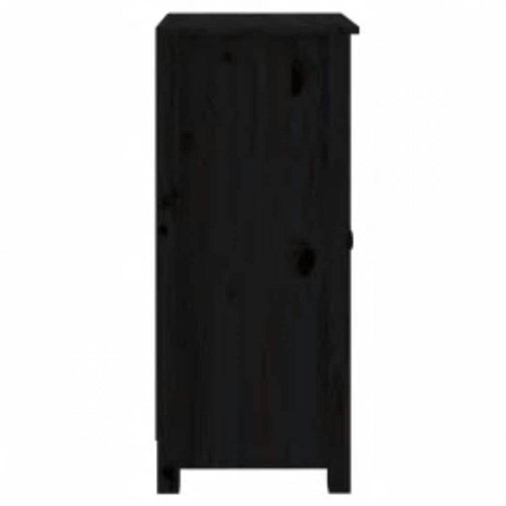 skænke 2 stk. 39x35x80 cm massivt fyrretræ sort