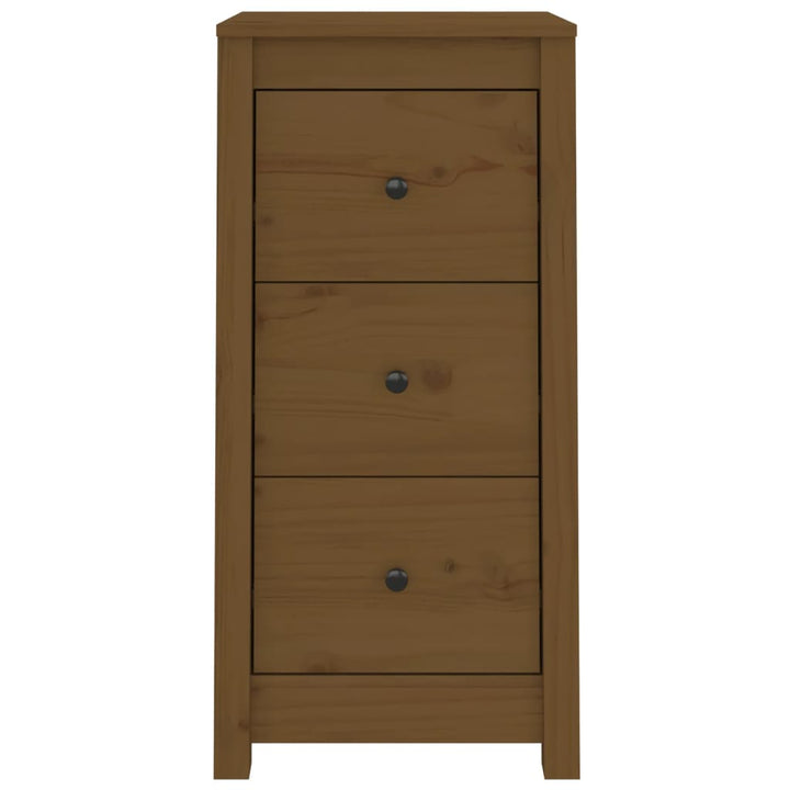 skænke 2 stk. 40x35x80 cm massivt fyrretræ gyldenbrun