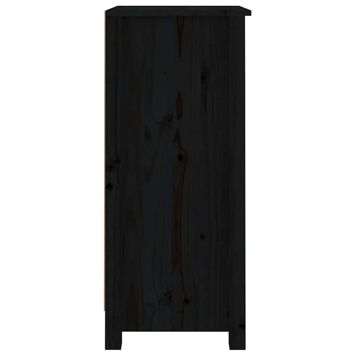 skænke 2 stk. 40x35x80 cm massivt fyrretræ sort