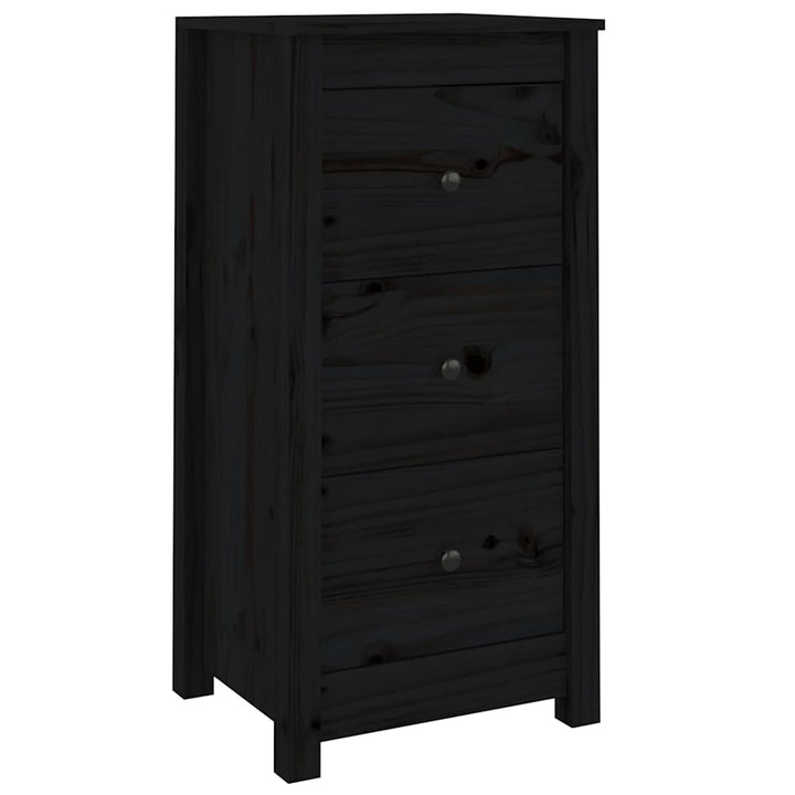skænke 2 stk. 40x35x80 cm massivt fyrretræ sort