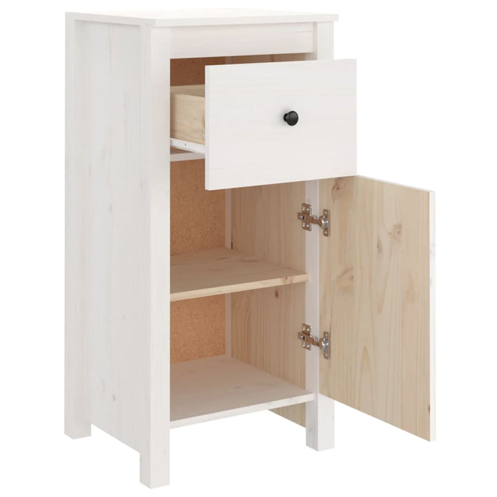 skænk 40x35x80 cm massivt fyrretræ hvid