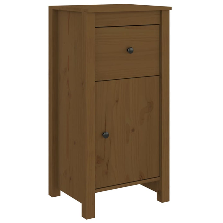 skænk 40x35x80 cm massivt fyrretræ gyldenbrun