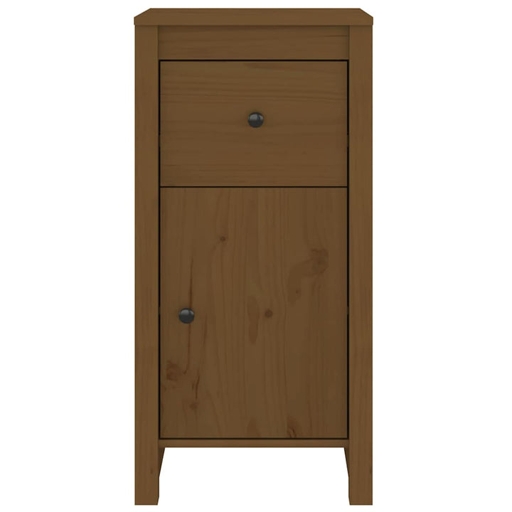 skænk 40x35x80 cm massivt fyrretræ gyldenbrun