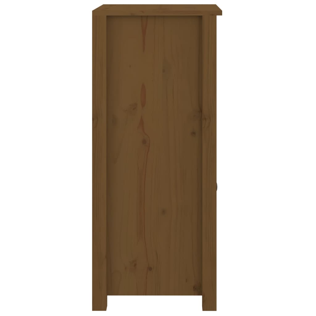 skænk 40x35x80 cm massivt fyrretræ gyldenbrun
