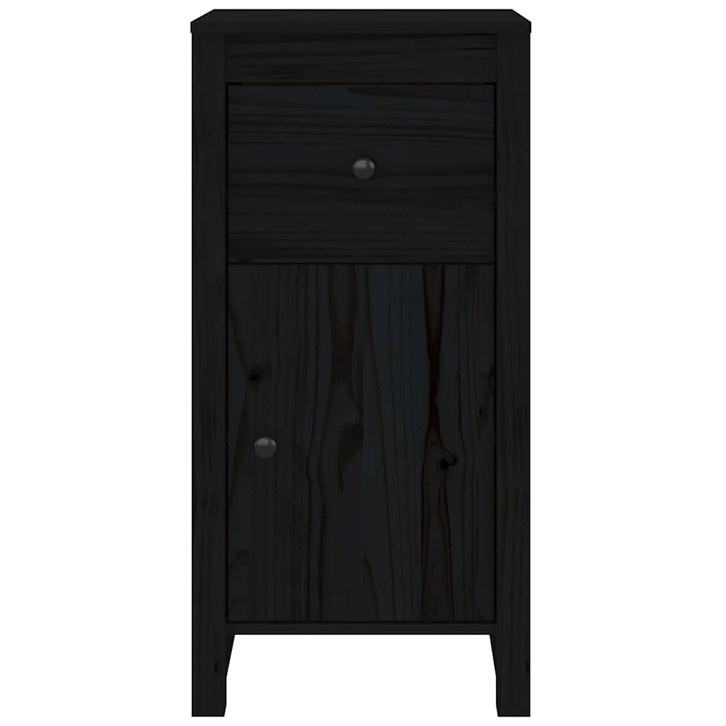 skænke 2 stk. 40x35x80 cm massivt fyrretræ sort