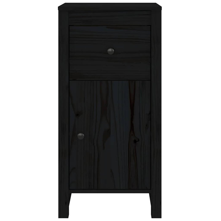 skænke 2 stk. 40x35x80 cm massivt fyrretræ sort