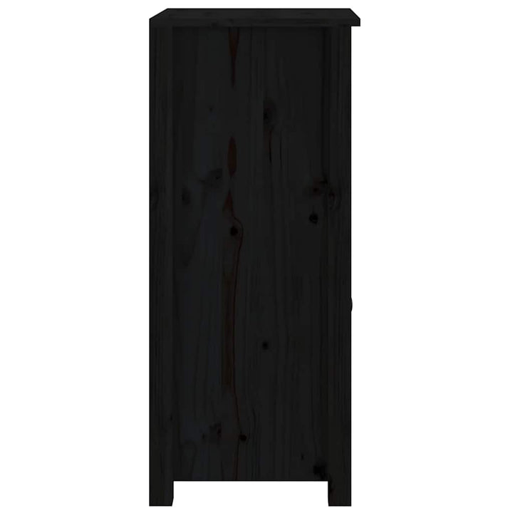 skænke 2 stk. 40x35x80 cm massivt fyrretræ sort