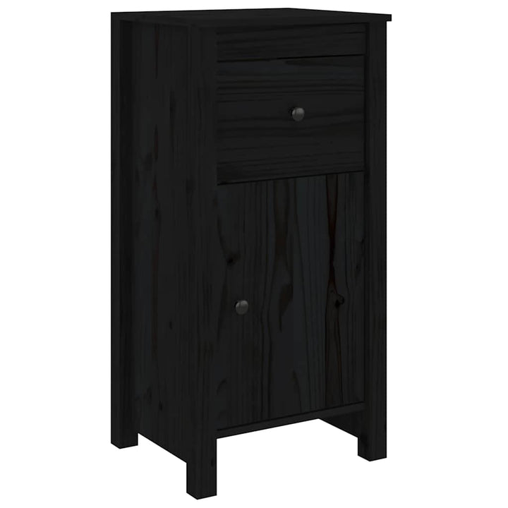 skænke 2 stk. 40x35x80 cm massivt fyrretræ sort