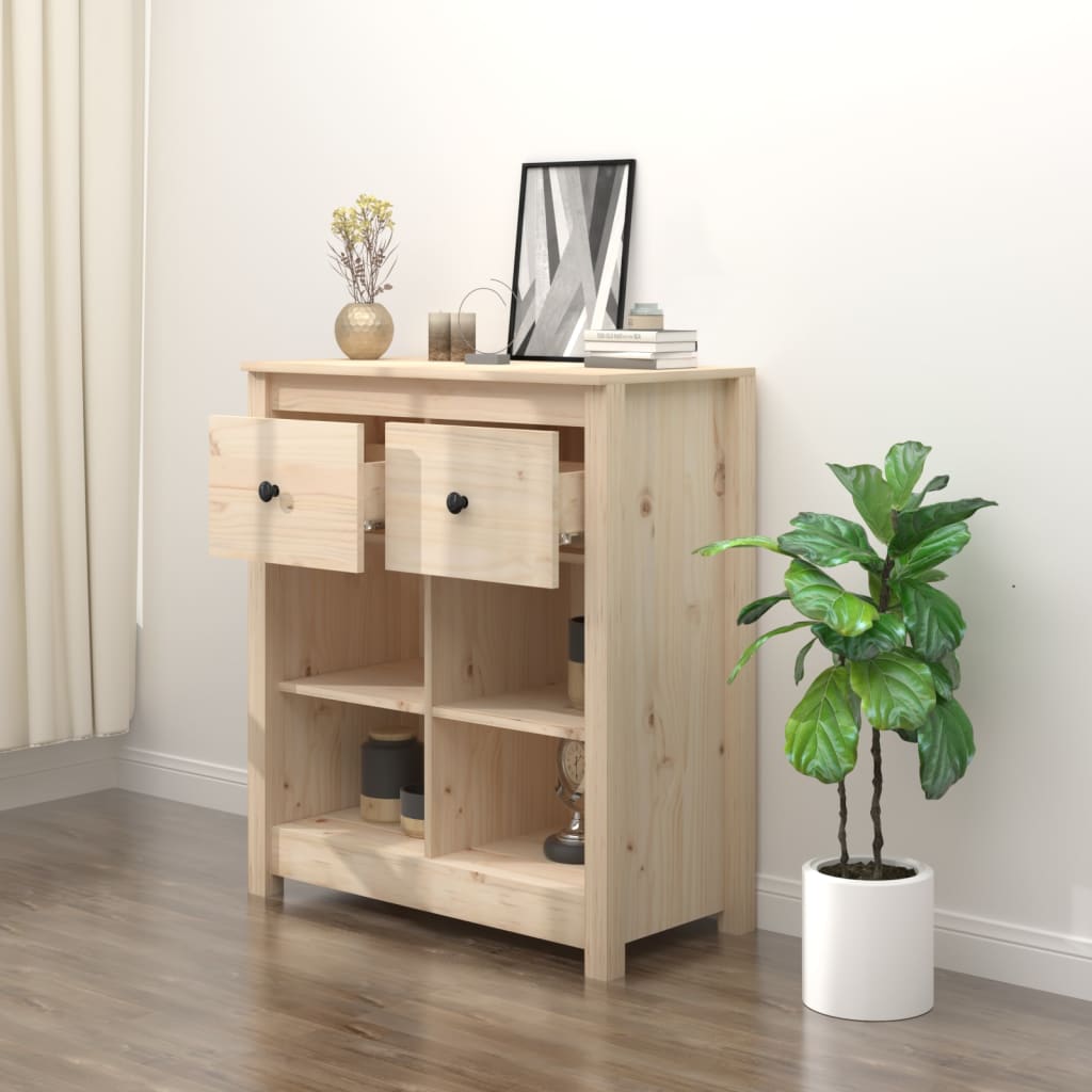skænk 70x35x80 cm massivt fyrretræ