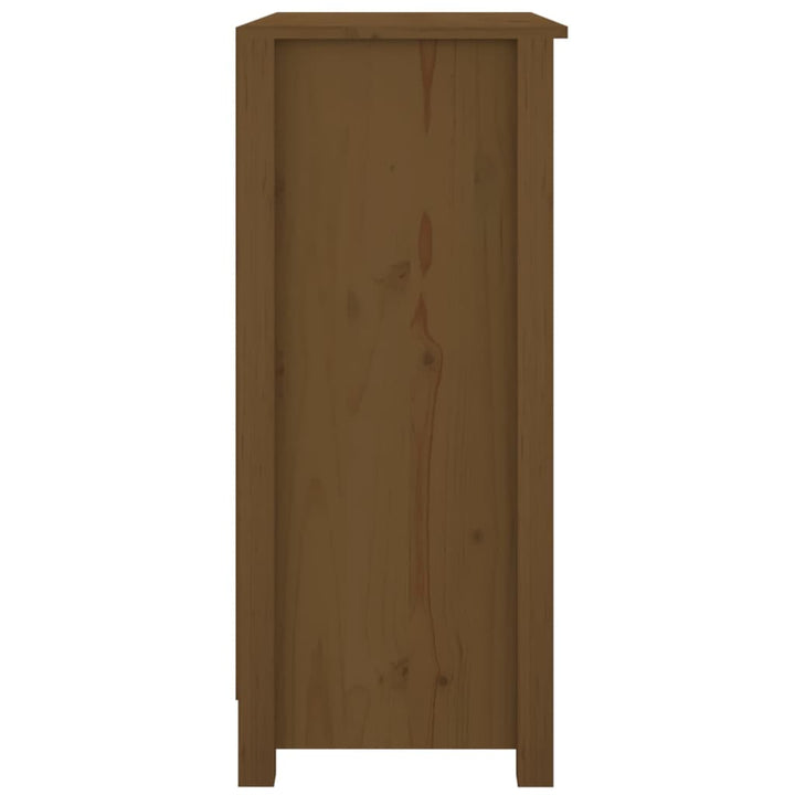 skænk 70x35x80 cm massivt fyrretræ gyldenbrun