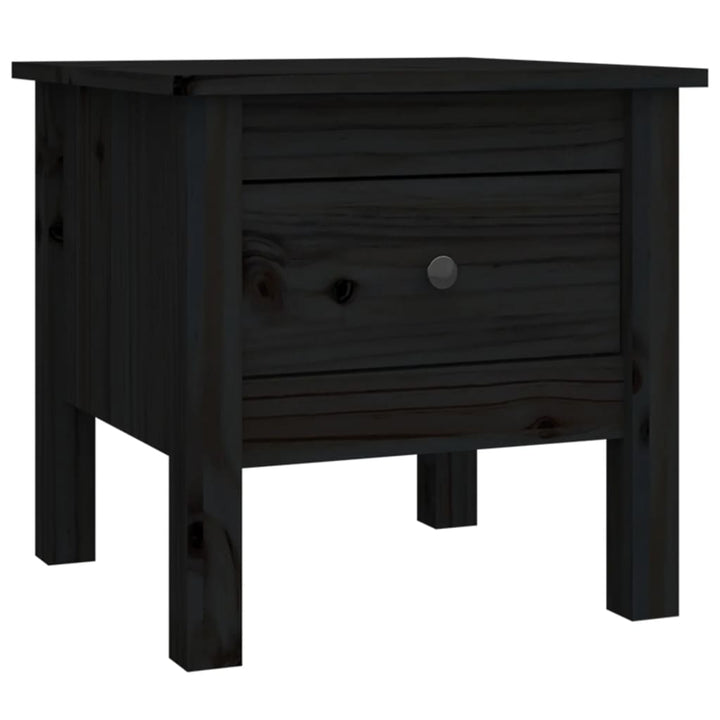sideborde 2 stk. 40x40x39 cm massivt fyrretræ sort