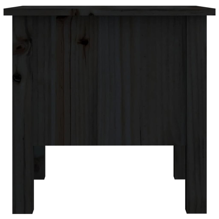 sideborde 2 stk. 40x40x39 cm massivt fyrretræ sort
