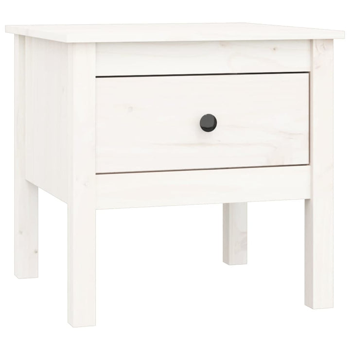 sideborde 2 stk. 50x50x49 cm massivt fyrretræ hvid