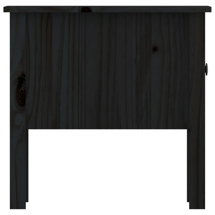 sideborde 2 stk. 50x50x49 cm massivt fyrretræ sort
