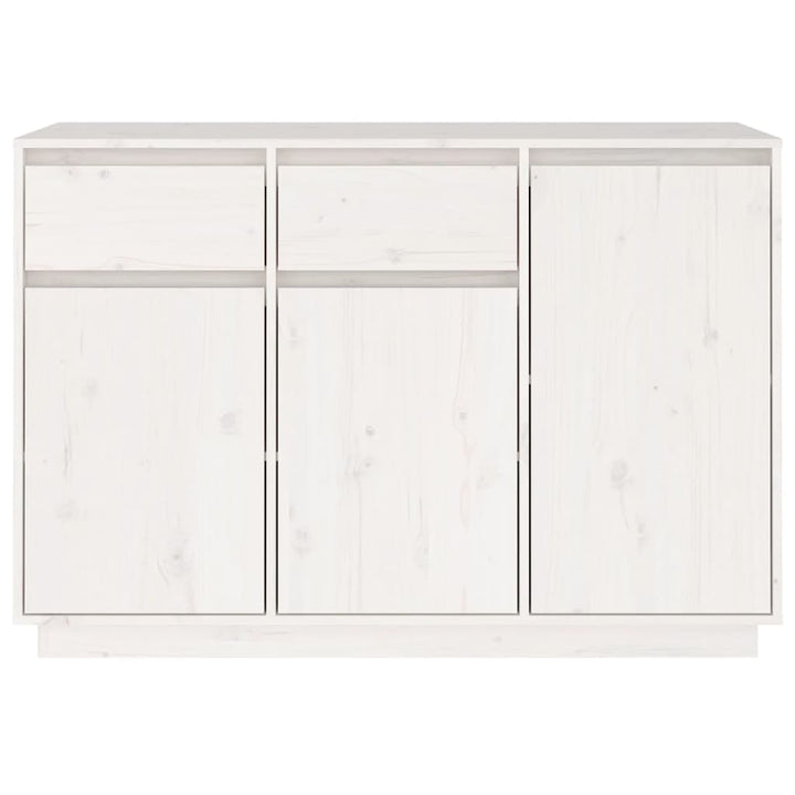 skænk 110x34x75 cm massivt fyrretræ hvid