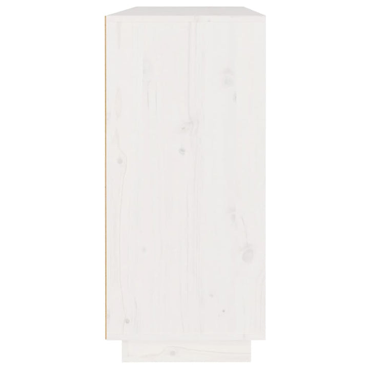 skænk 110x34x75 cm massivt fyrretræ hvid