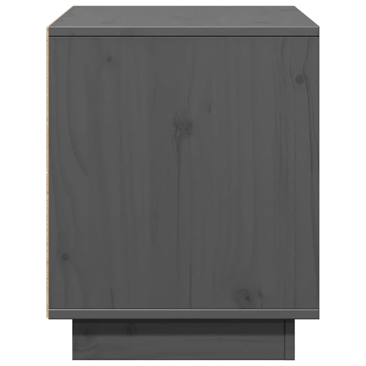 tv-bord 74x35x44 cm massivt fyrretræ grå