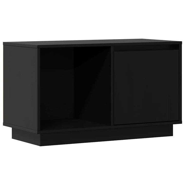 tv-bord 74x35x44 cm massivt fyrretræ sort