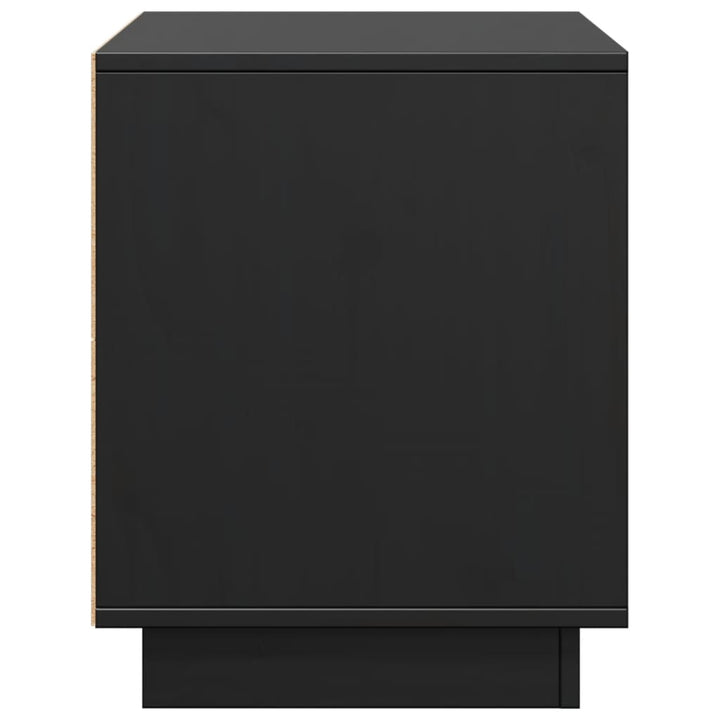 tv-bord 74x35x44 cm massivt fyrretræ sort