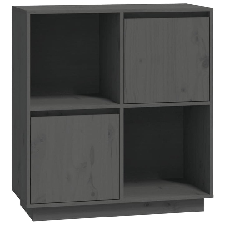 skænk 74x35x80 cm massivt fyrretræ grå