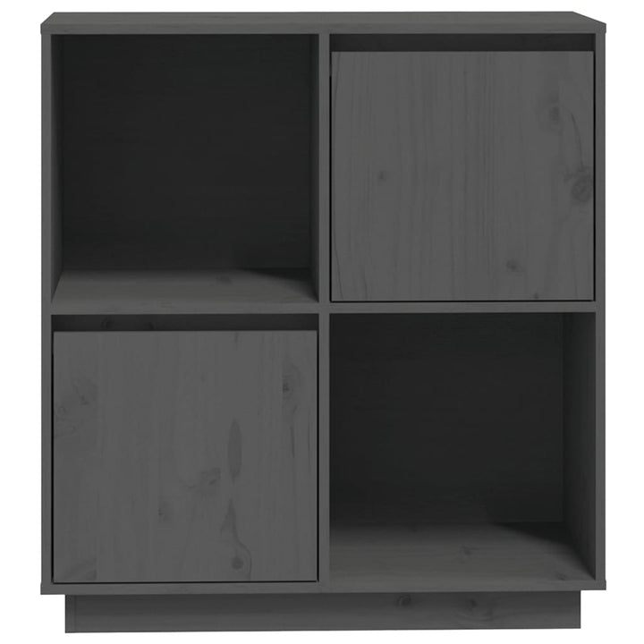 skænk 74x35x80 cm massivt fyrretræ grå
