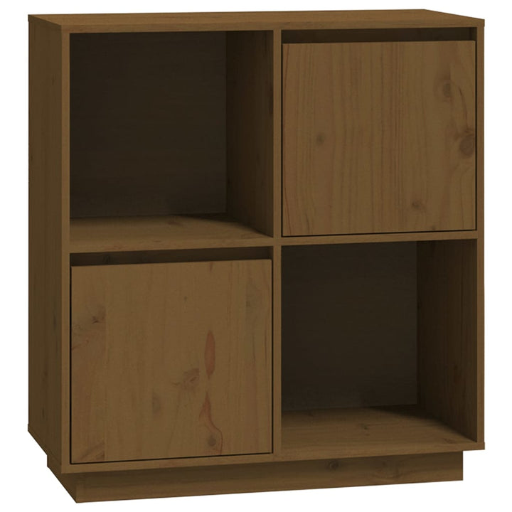 skænk 74x35x80 cm massivt fyrretræ gyldenbrun