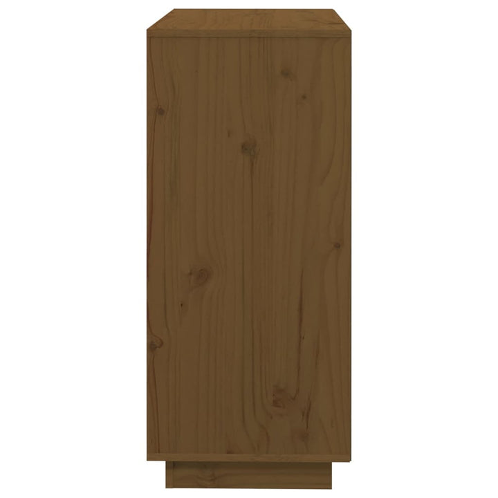skænk 74x35x80 cm massivt fyrretræ gyldenbrun