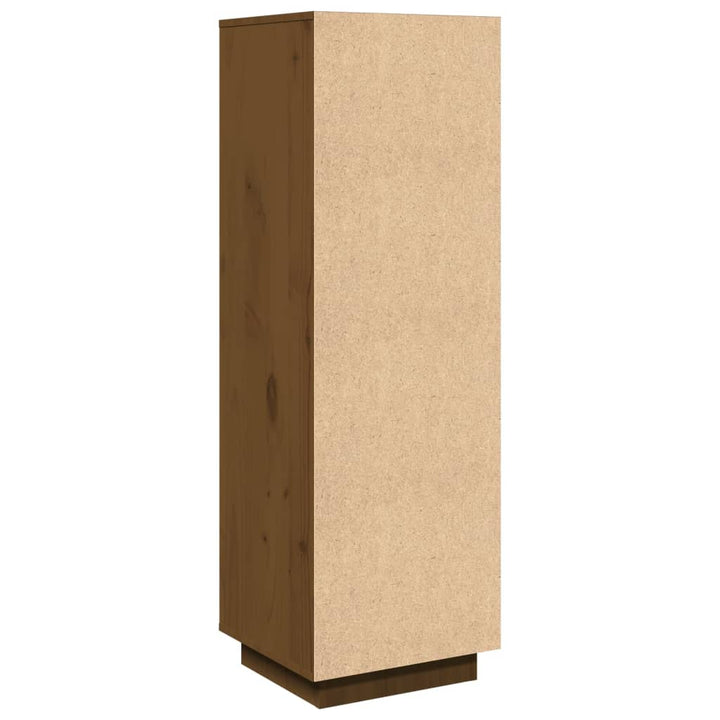 højskab 38x35x117 cm massivt fyrretræ gyldenbrun
