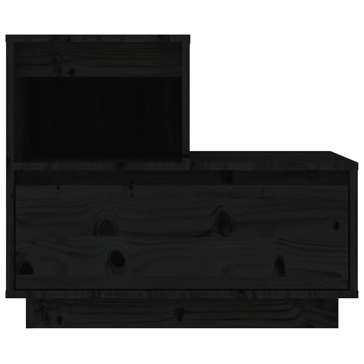 sengeborde 2 stk. 60x34x51 cm massivt fyrretræ sort