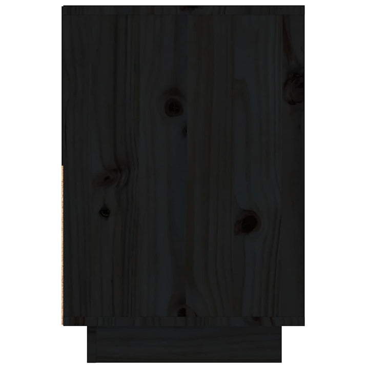 sengeborde 2 stk. 60x34x51 cm massivt fyrretræ sort
