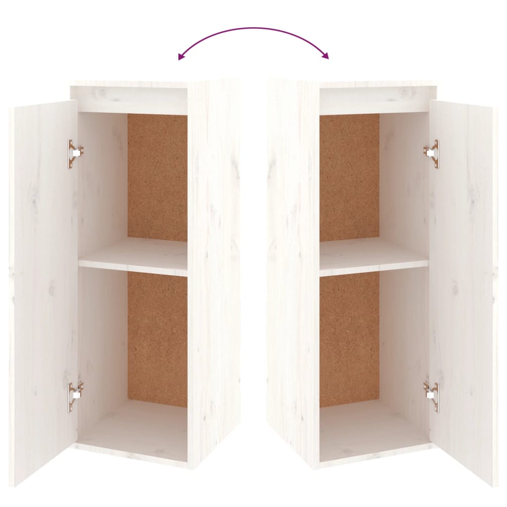 tv-skabe 6 dele massivt fyrretræ hvid