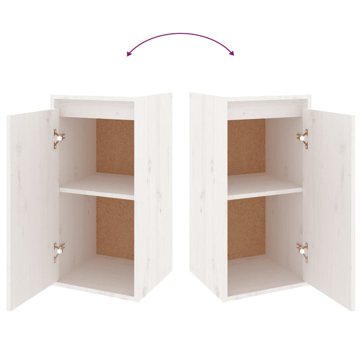 tv-skabe 5 dele massivt fyrretræ hvid