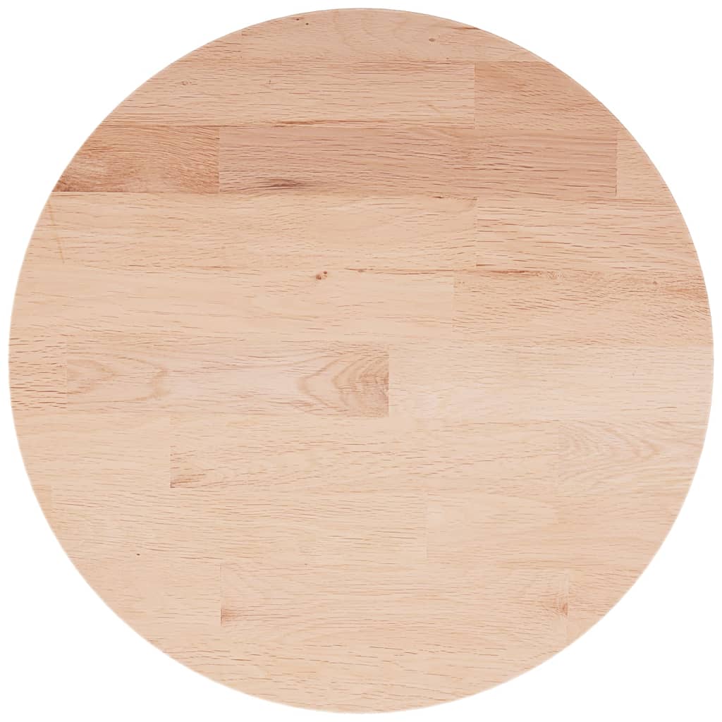 rund bordplade Ø50x1,5 cm ubehandlet massivt egetræ