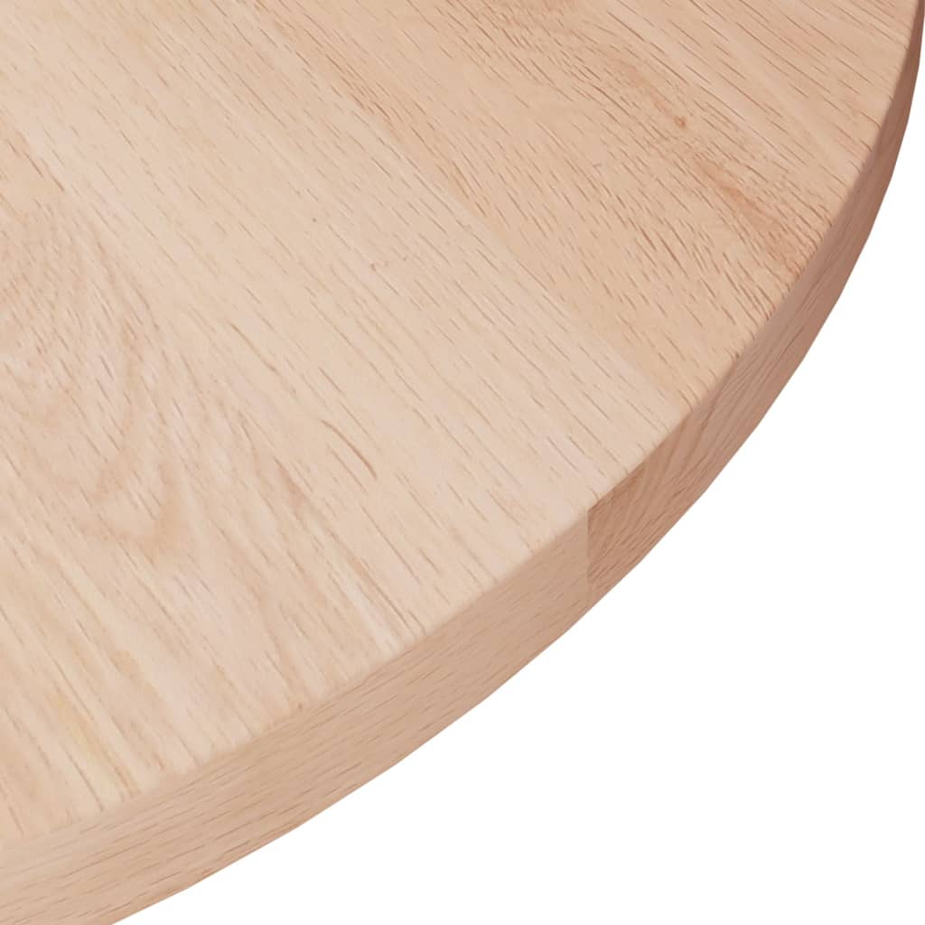 rund bordplade Ø50x1,5 cm ubehandlet massivt egetræ
