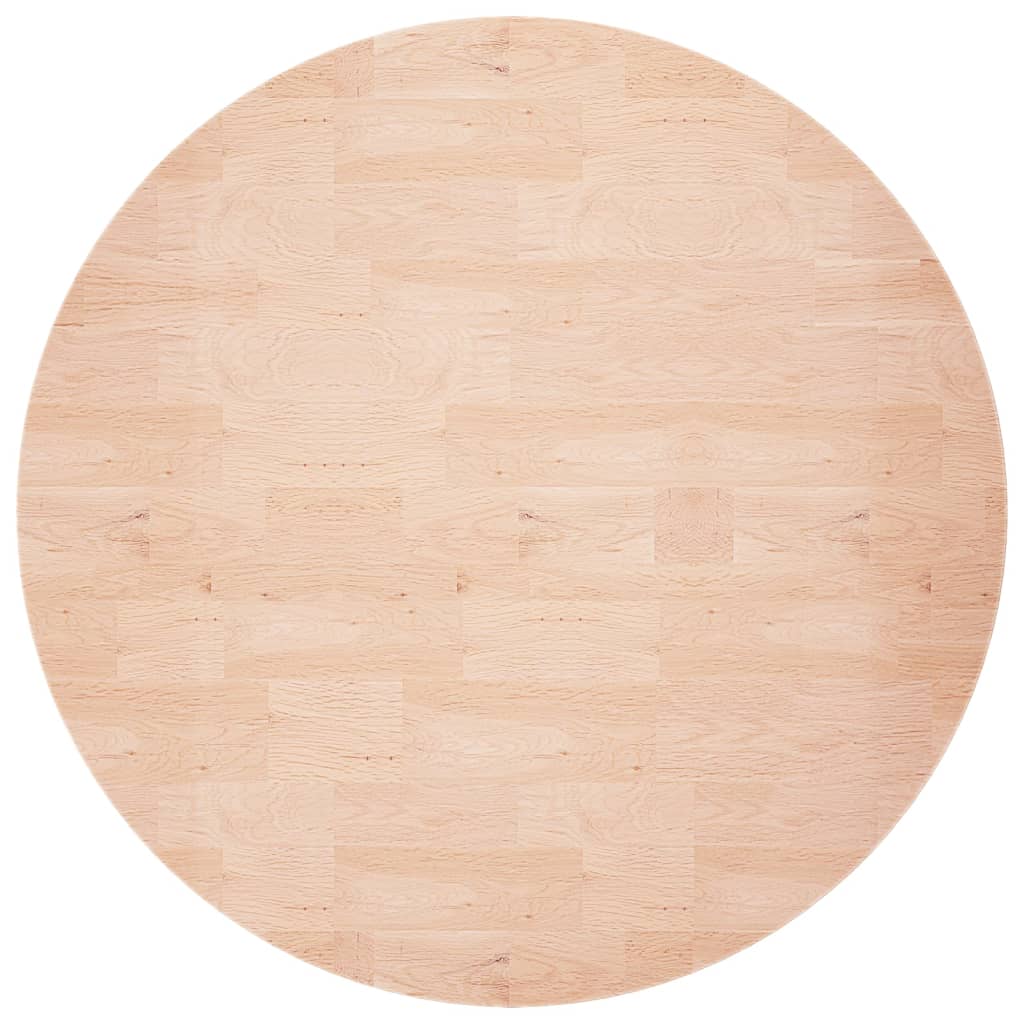 rund bordplade Ø60x1,5 cm ubehandlet massivt egetræ