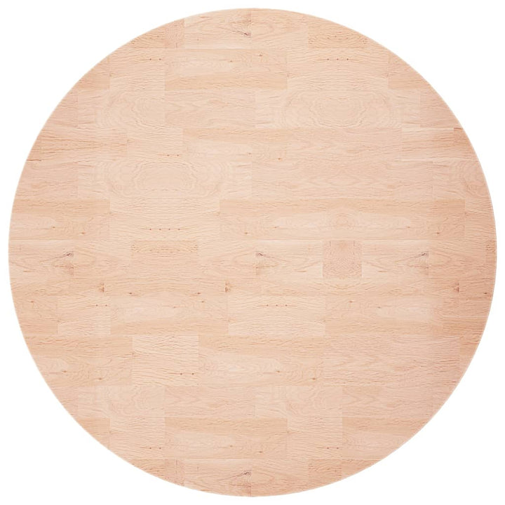 rund bordplade Ø70x1,5 cm ubehandlet massivt egetræ