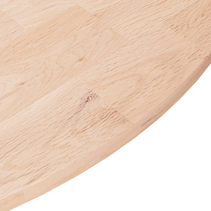 rund bordplade Ø70x1,5 cm ubehandlet massivt egetræ