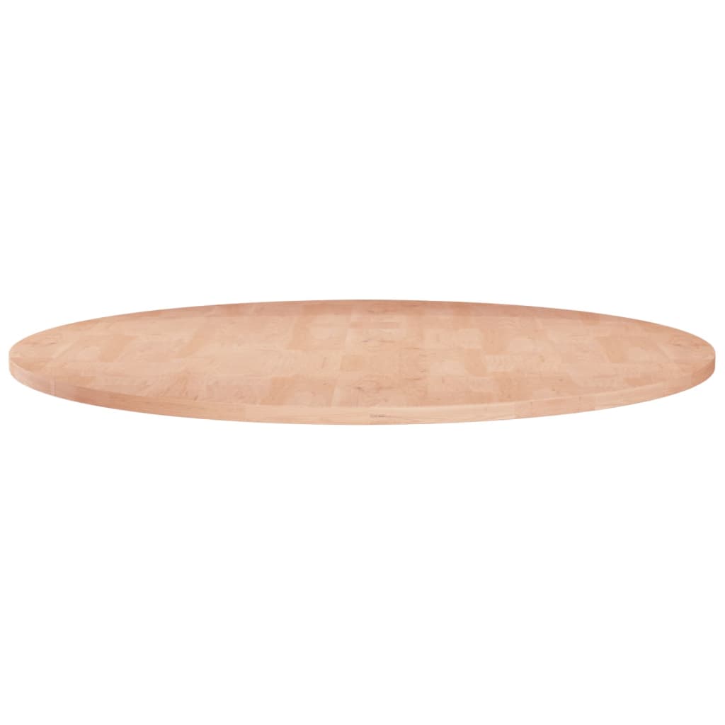 rund bordplade Ø80x1,5 cm ubehandlet massivt egetræ