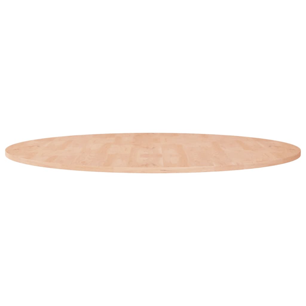 rund bordplade Ø90x1,5 cm ubehandlet massivt egetræ