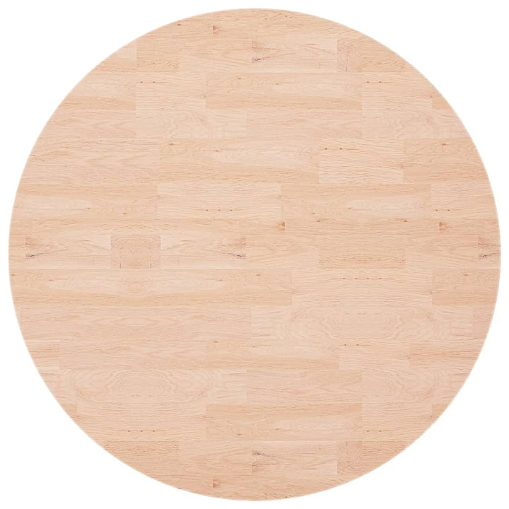 rund bordplade Ø90x1,5 cm ubehandlet massivt egetræ