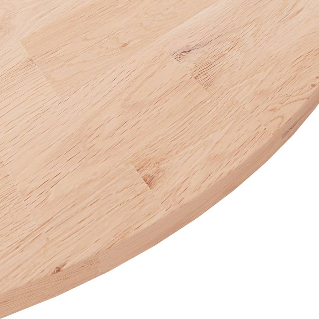 rund bordplade Ø90x1,5 cm ubehandlet massivt egetræ