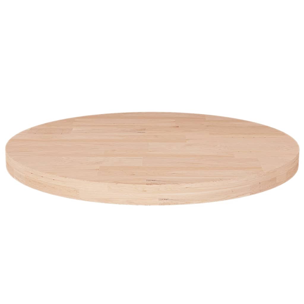 rund bordplade Ø30x2,5 cm ubehandlet massivt egetræ
