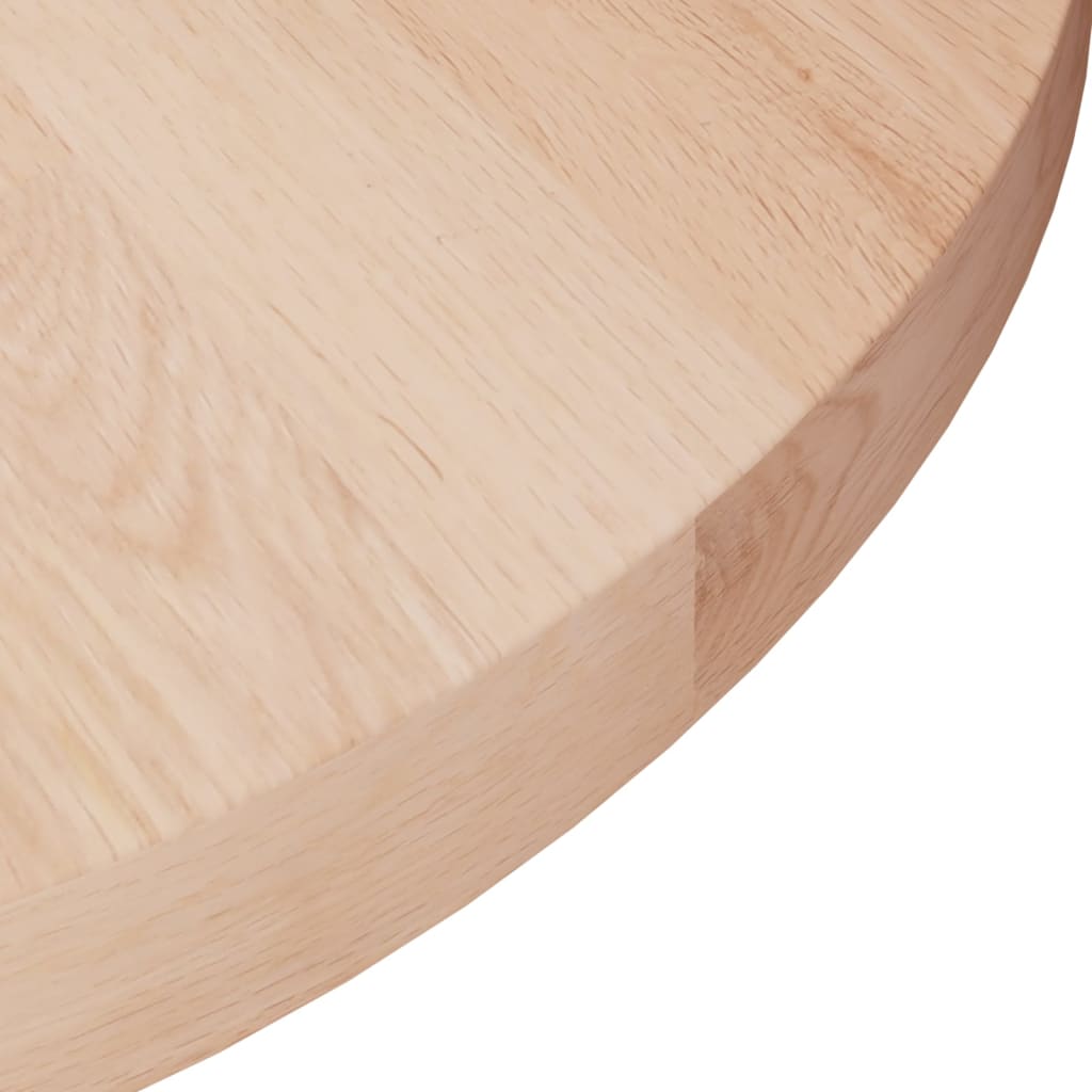 rund bordplade Ø30x2,5 cm ubehandlet massivt egetræ