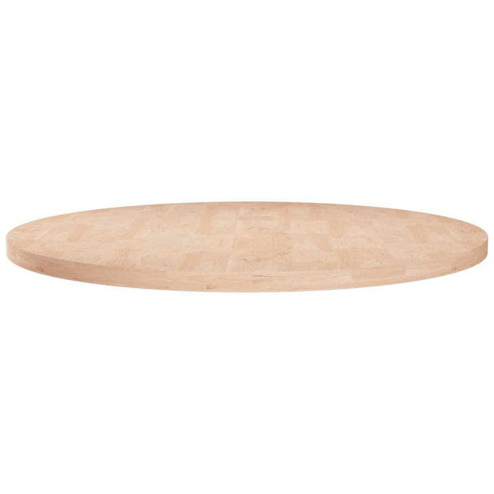 rund bordplade Ø70x2,5 cm ubehandlet massivt egetræ