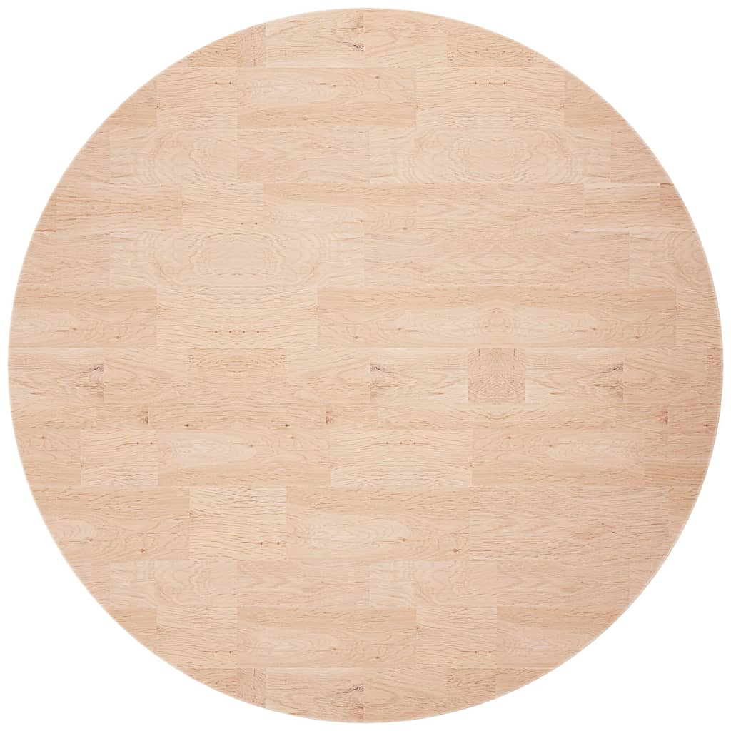 rund bordplade Ø70x2,5 cm ubehandlet massivt egetræ