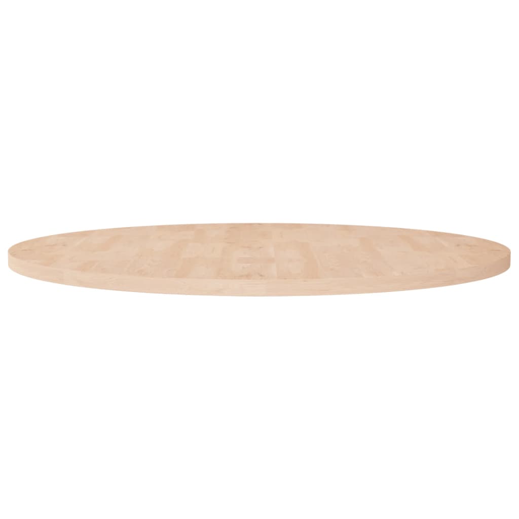 rund bordplade Ø90x2,5 cm ubehandlet massivt egetræ