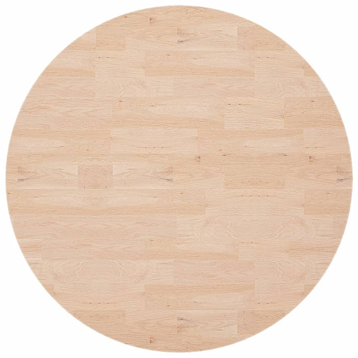 rund bordplade Ø90x2,5 cm ubehandlet massivt egetræ