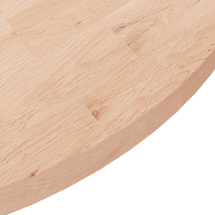 rund bordplade Ø90x2,5 cm ubehandlet massivt egetræ