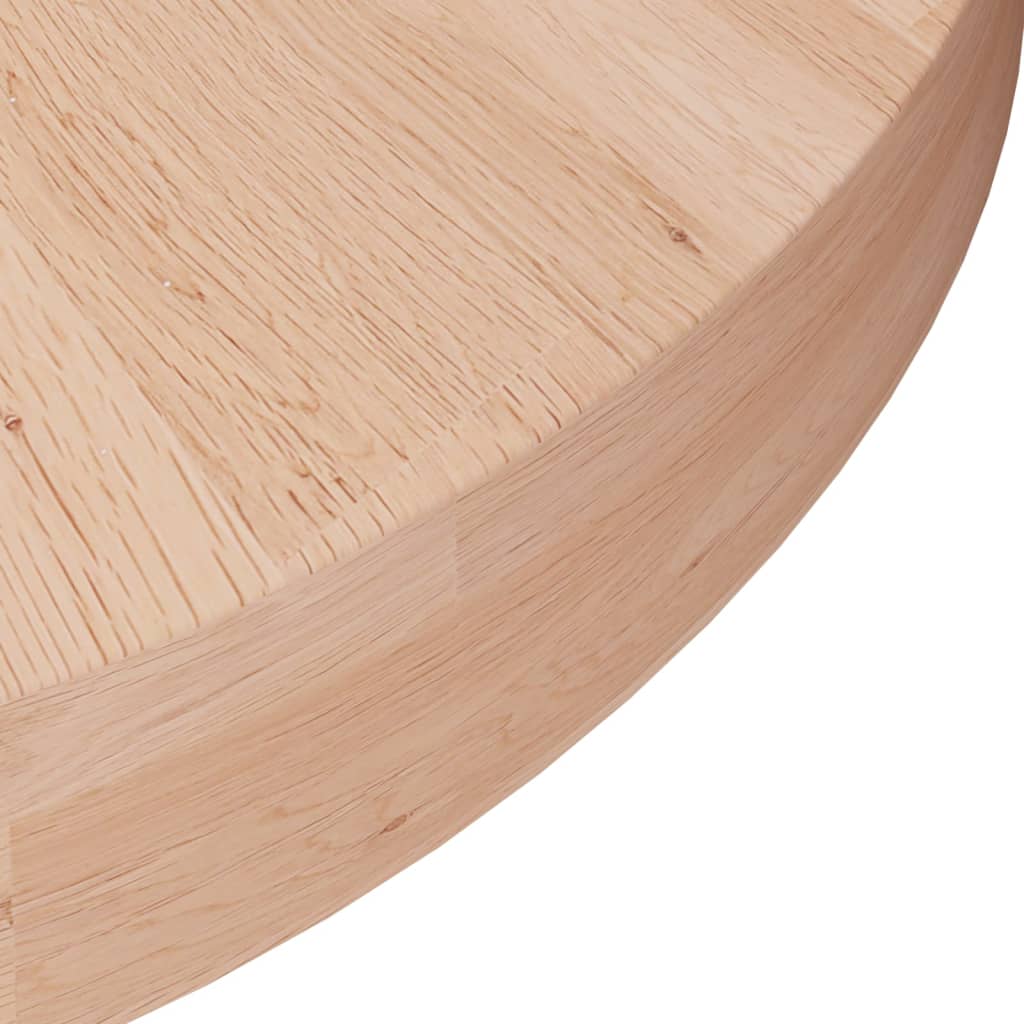 rund bordplade Ø40x4 cm ubehandlet massivt egetræ